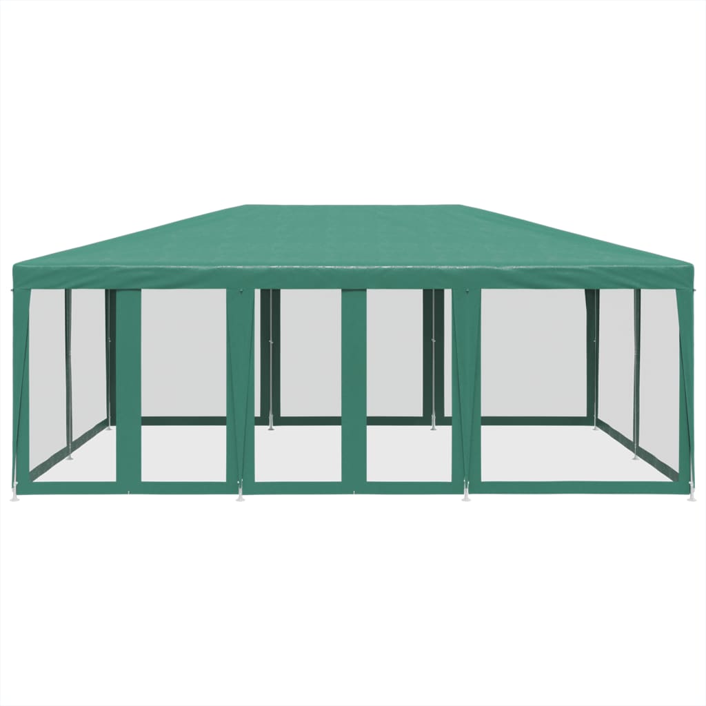 VIDAXL - Partyraum mit 10 Seitenwänden aus Netzgewebe, 6 x 4 m, HDPE, Grün