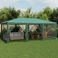 VIDAXL - Partyraum mit 10 Seitenwänden aus Netzgewebe, 6 x 4 m, HDPE, Grün
