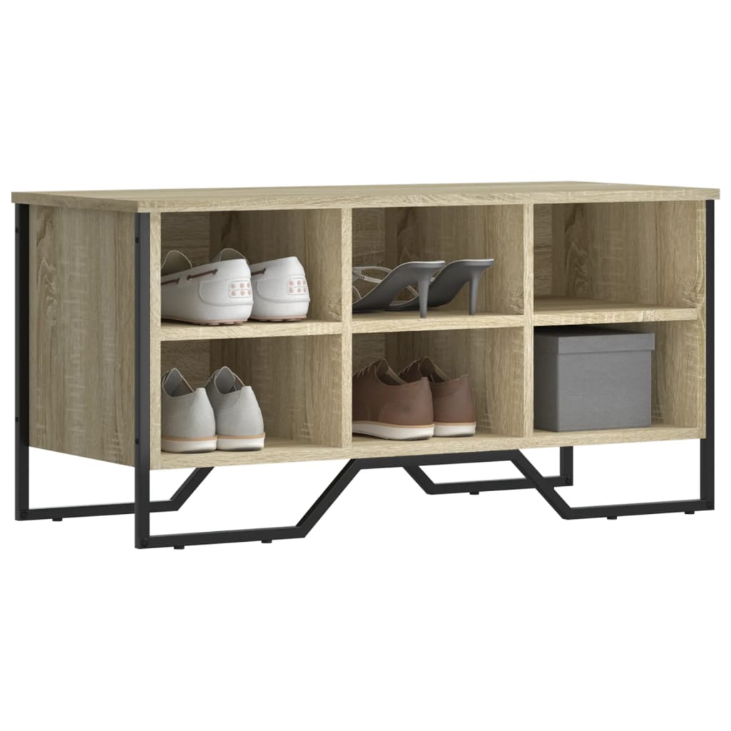 Vidaxx Schuhschrank 90x38x45,5 cm richtig Holz Sonoma Eiche gefärbt