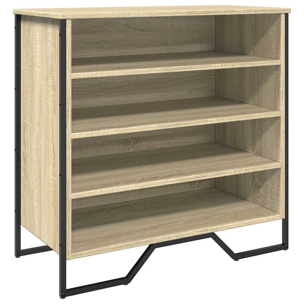VidaXL Schuhschrank 80x38x78 cm verarbeitetes Holz Sonoma Eiche gefärbt