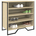 VidaXL Schuhschrank 80x38x78 cm verarbeitetes Holz Sonoma Eiche gefärbt