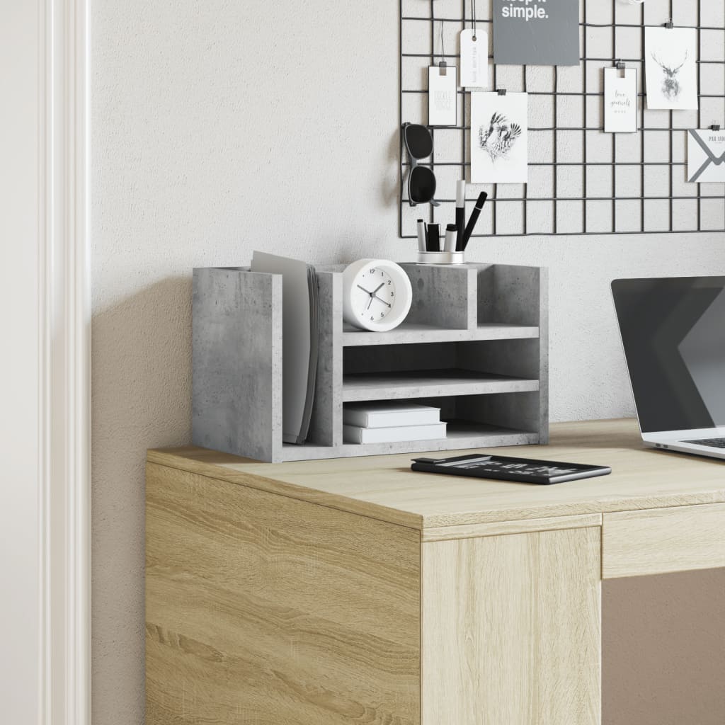 VidaXL Schreibtisch Organizer 44,5x24x25 cm verarbeiteter Holzbetonlijs