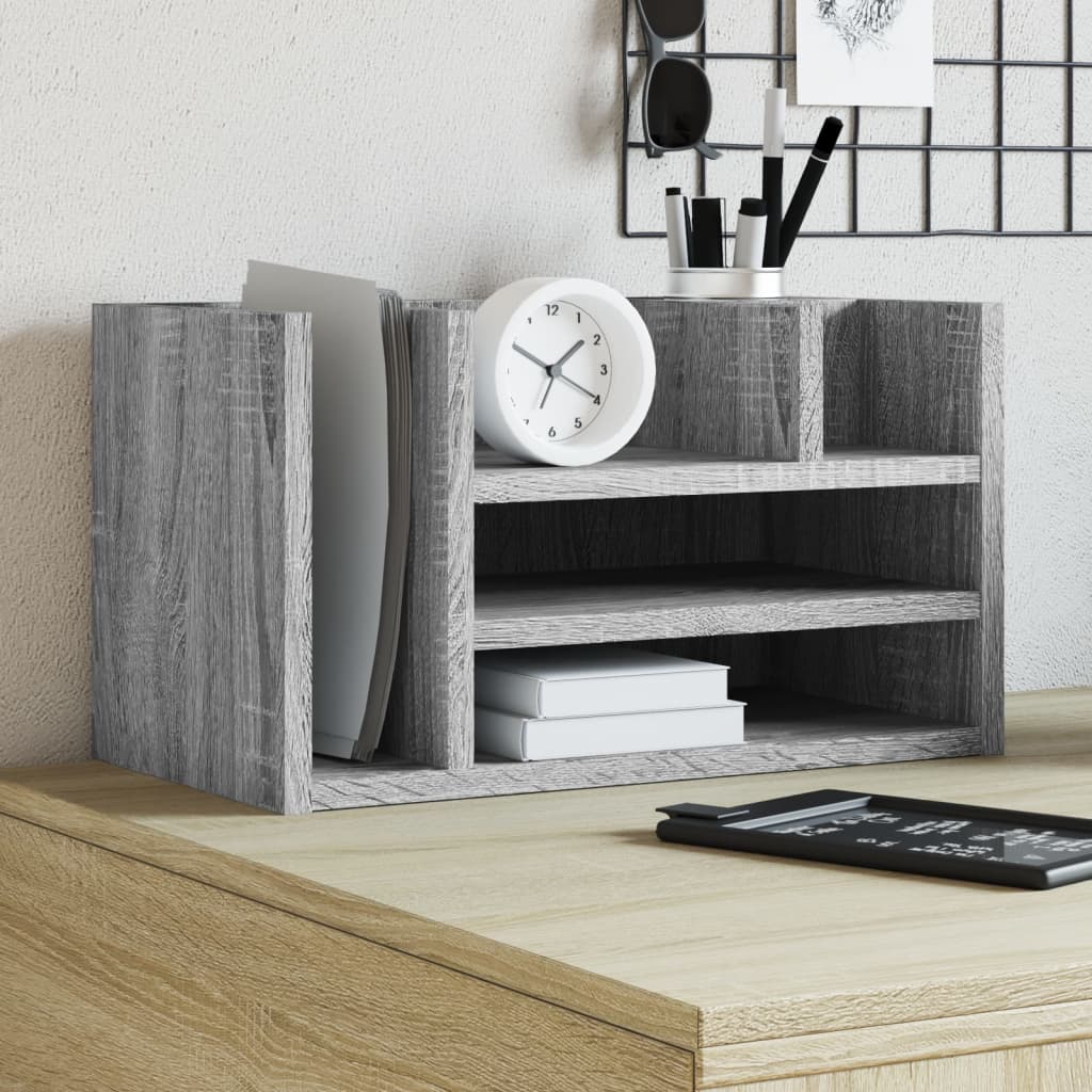 Vidaxx Schreibtisch Organizer 44,5x24x25 cm verarbeiteter Holzgrau Sonoma Eiche
