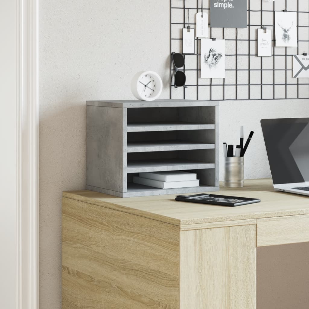 Vidaxx Schreibtisch-Organizer 36x26x29,5 cm verarbeiteter Holzbetonlijs
