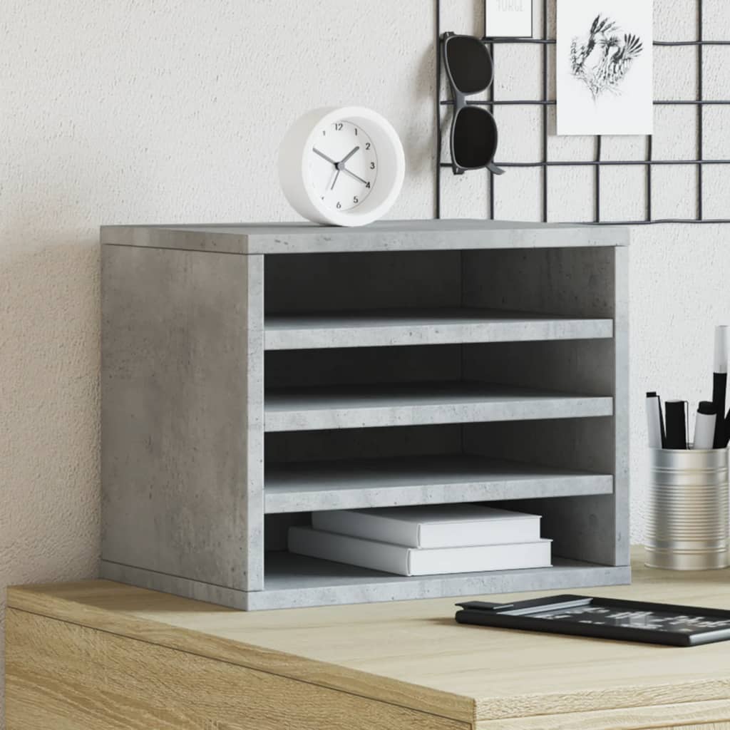 Vidaxx Schreibtisch-Organizer 36x26x29,5 cm verarbeiteter Holzbetonlijs
