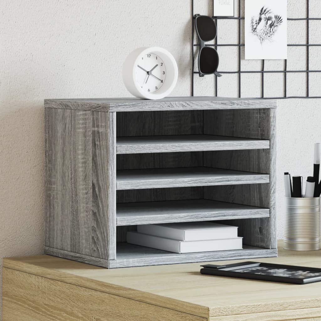 Vidaxx Schreibtisch Organizer 36x26x29,5 cm verarbeiteter Holzgrau Sonoma -Eiche