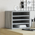 Vidaxl bureau organiser 36x26x29,5 cm bewerkt hout grijs sonoma eiken