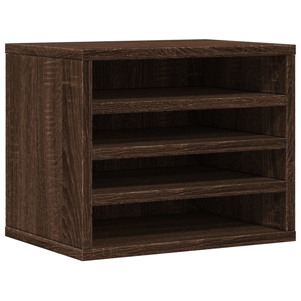 VidaXL Schreibtisch-Organizer 36x26x29,5 cm verarbeiteter Holzbraun Eichefarbe