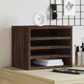 VidaXL Schreibtisch-Organizer 36x26x29,5 cm verarbeiteter Holzbraun Eichefarbe