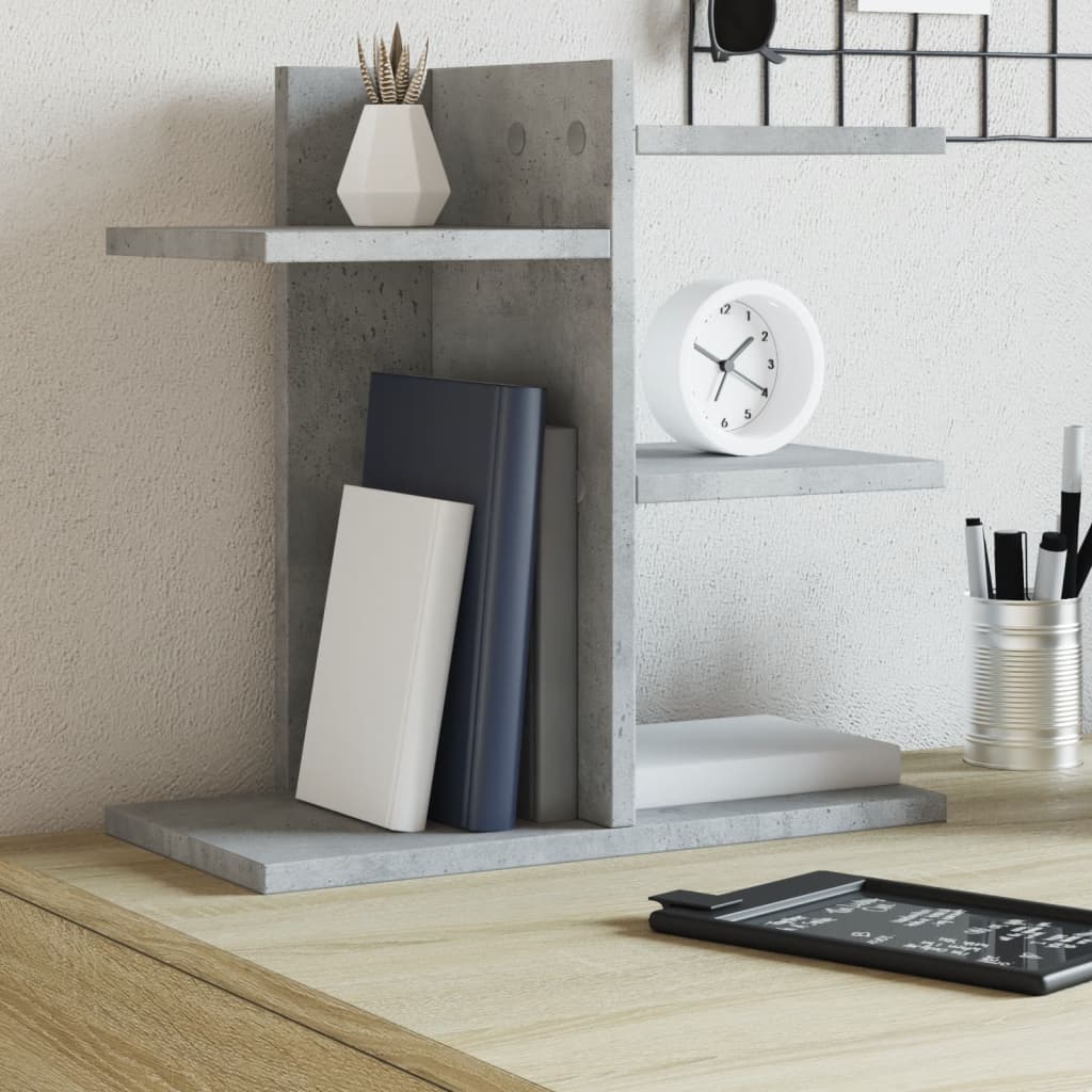 VidaXL Schreibtisch-Organizer 42 x 21,5 x 42 cm, Holzoptik, Betongrau