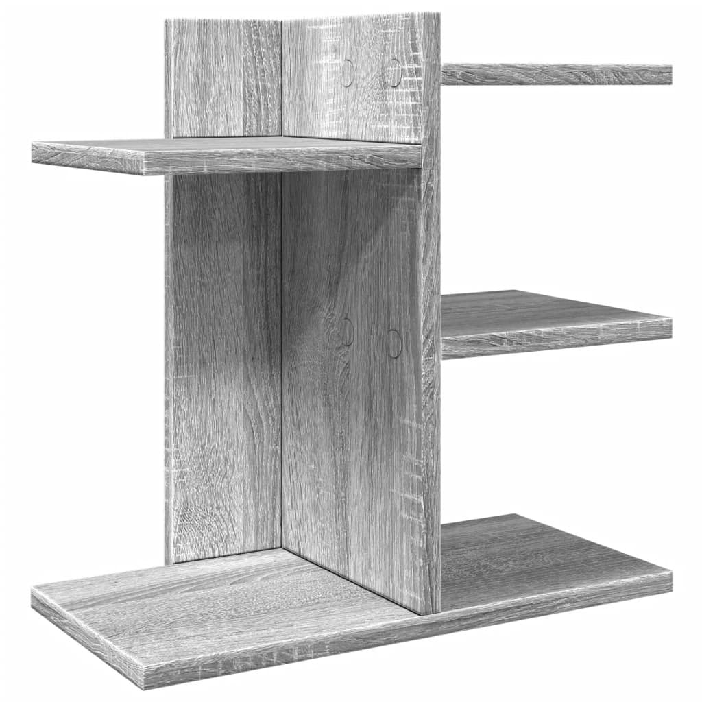 VidaXL Schreibtisch-Organizer 42 x 21,5 x 42 cm, verarbeitetes Holz, graue Sonoma-Eiche