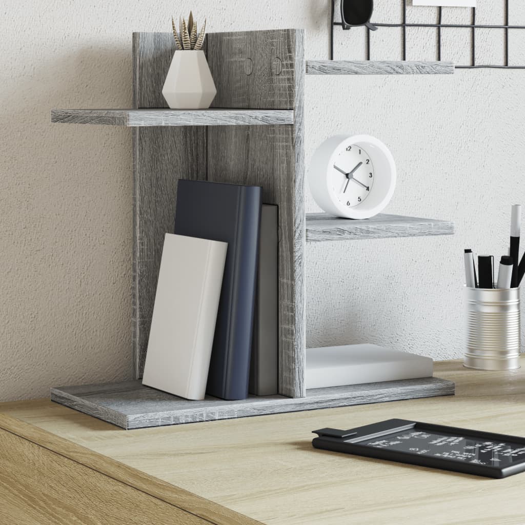 VidaXL Schreibtisch-Organizer 42 x 21,5 x 42 cm, verarbeitetes Holz, graue Sonoma-Eiche
