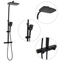 VidaXL Doppel-Duschkopf-Set mit Mischbatterie und Schlauch, Messing, Schwarz
