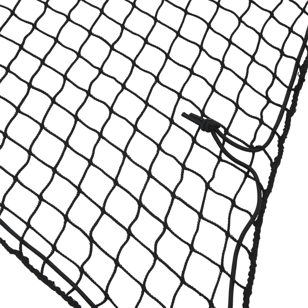 VidaXL Anhängernetz, elastisches Seil, 8 x 3,5 m, Polypropylen, Schwarz