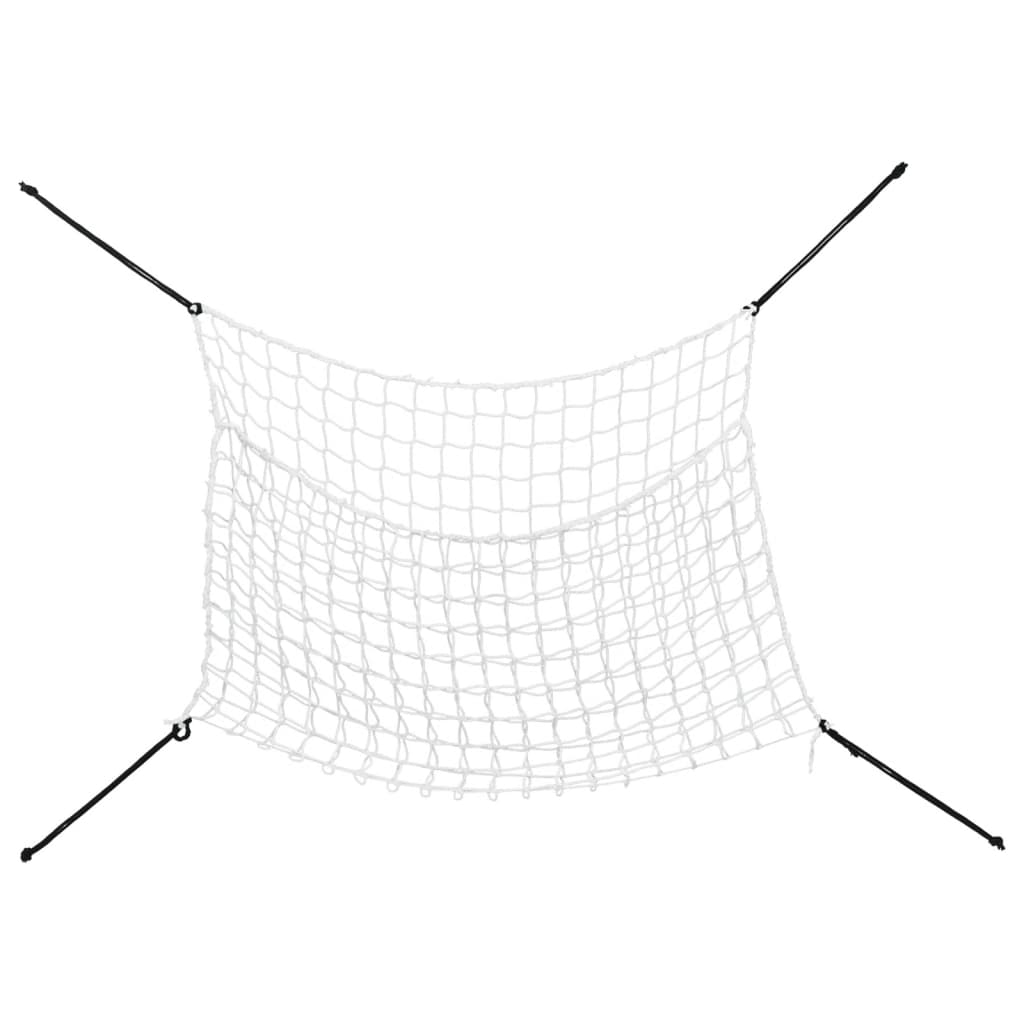 VidaXL Heunetze, 2 Stück, 90 x 60 cm, rechteckig, Polypropylen, weiß