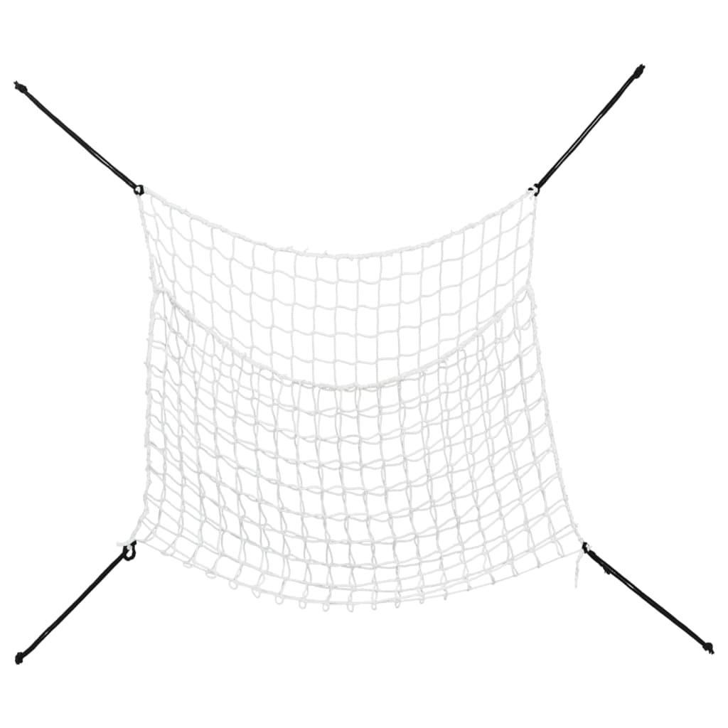 VidaXL Heunetze, 2 Stück, 100 x 90 cm, rechteckig, Polypropylen, weiß
