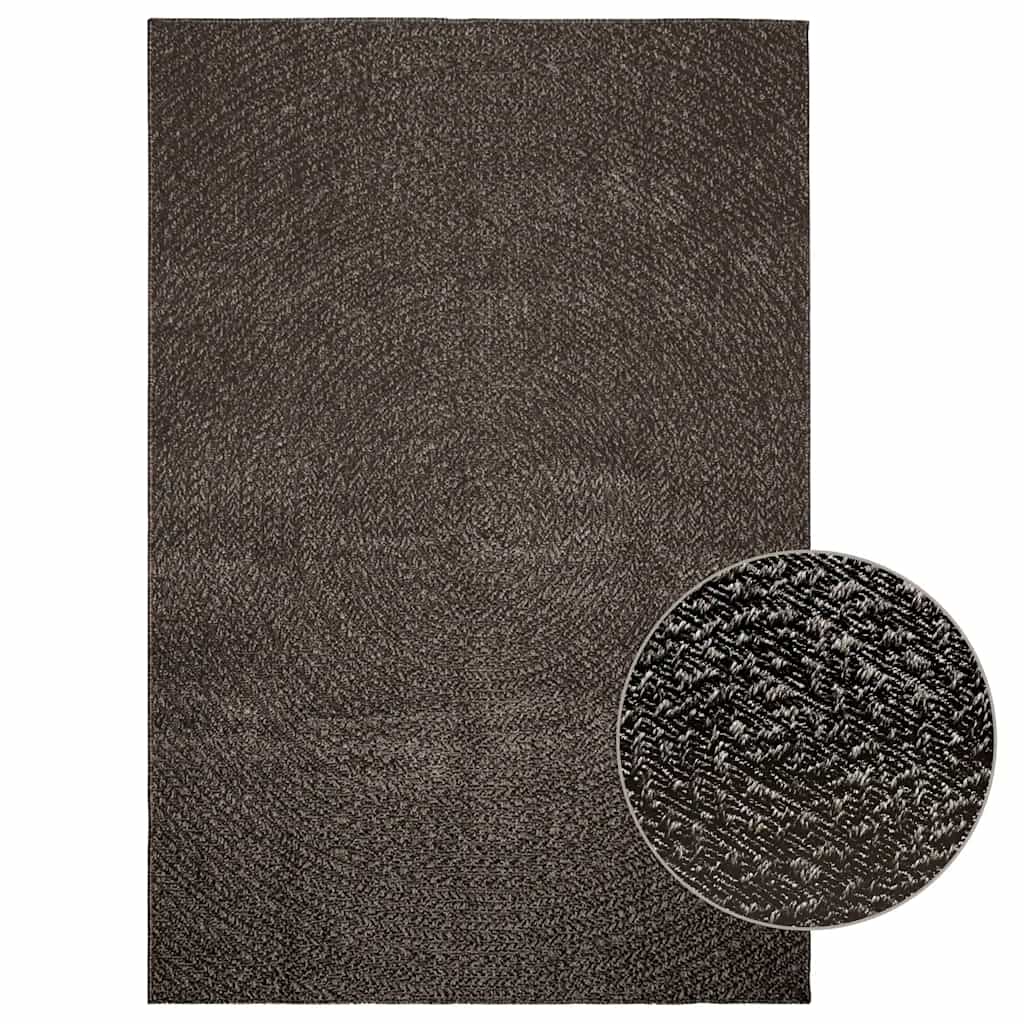 VidaXL Bodenteppich Zizur für drinnen und draußen, 140 x 200 cm, Jute-Optik, Anthrazit