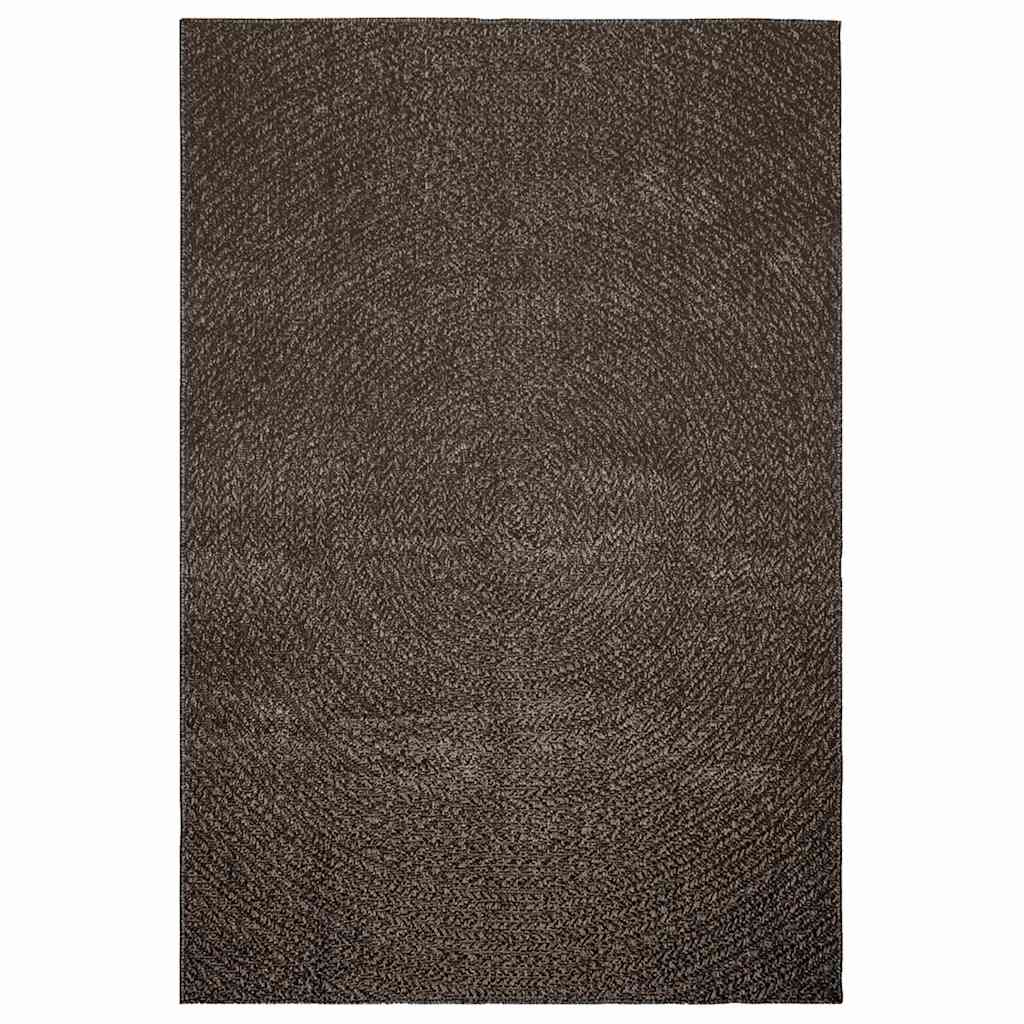 VidaXL Bodenteppich Zizur für drinnen und draußen, 140 x 200 cm, Jute-Optik, Anthrazit