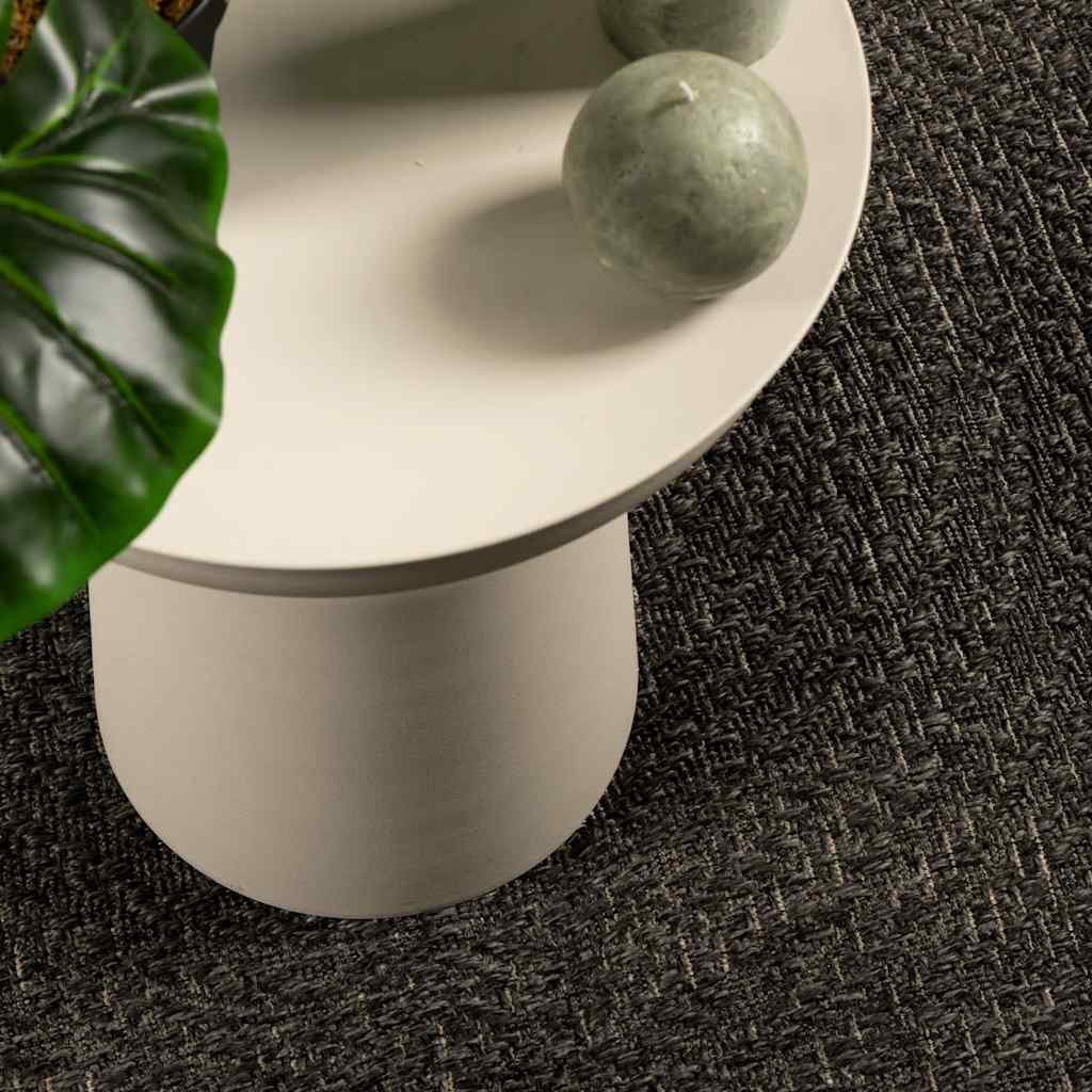 VidaXL Bodenteppich Zizur für drinnen und draußen, 140 x 200 cm, Jute-Optik, Anthrazit