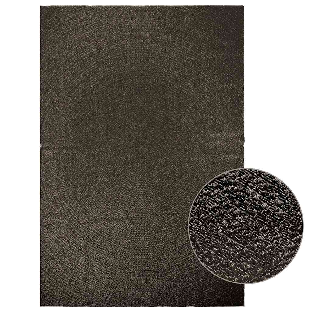 Vidaxl Teppich Zizur Innen- und Außenhälfte 200x290 cm Jute-Optik Anthrazit