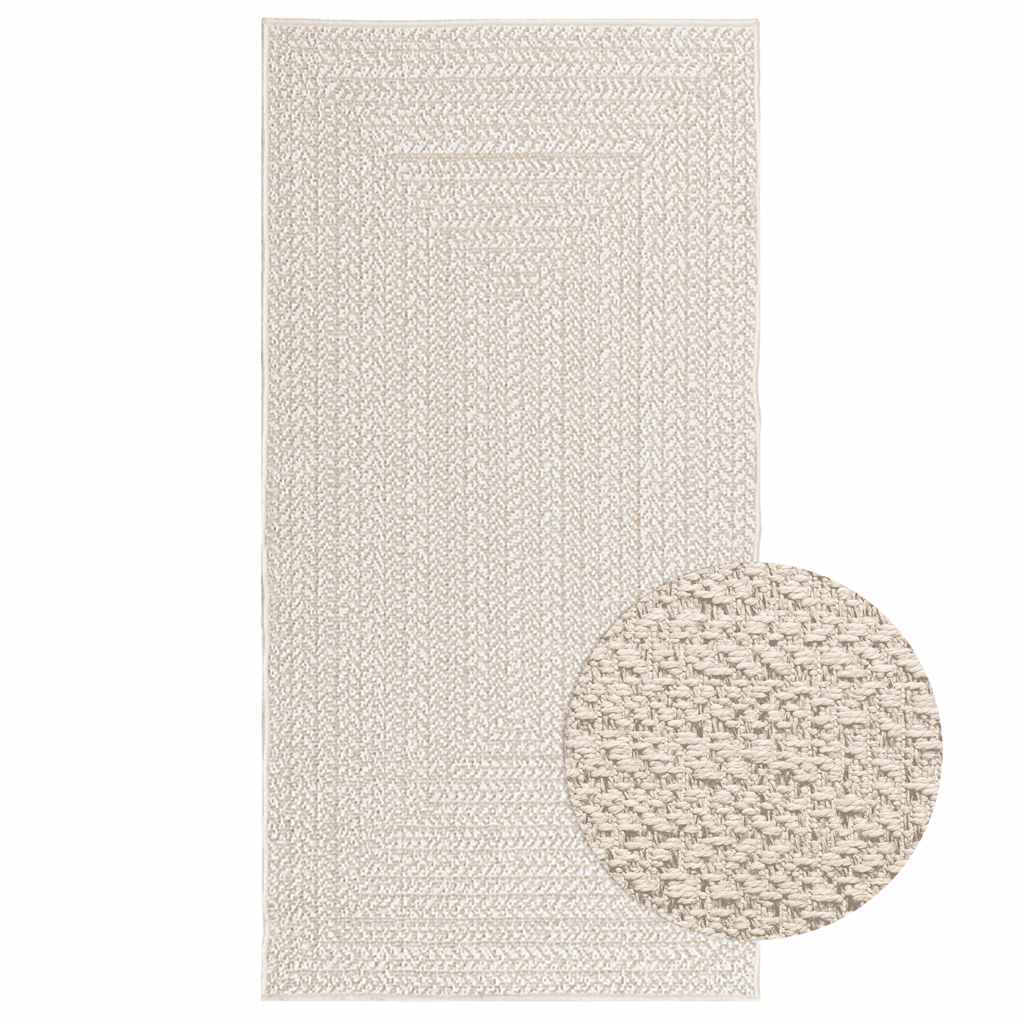 VidaXL Bodenteppich Zizur für drinnen und draußen, 80 x 150 cm, Jute-Optik