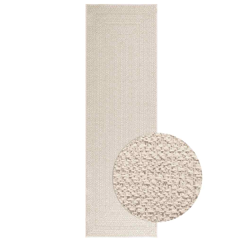 VidaXL Bodenteppich Zizur für drinnen und draußen, 80 x 250 cm, Jute-Optik