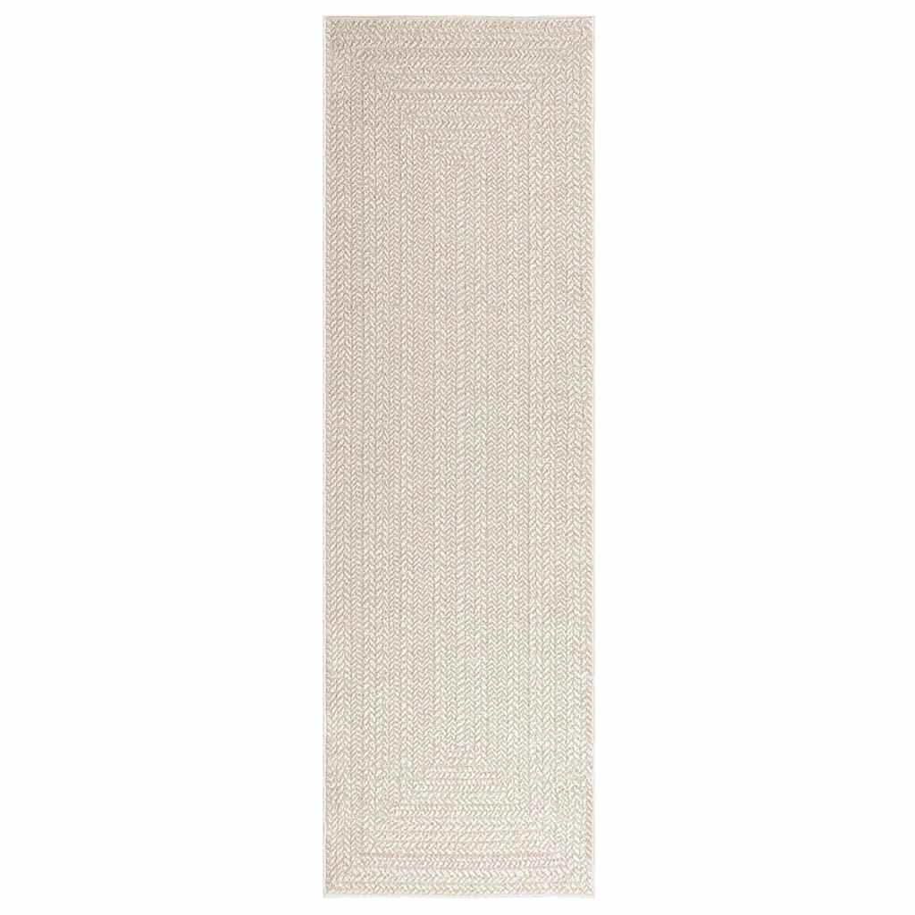 VidaXL Bodenteppich Zizur für drinnen und draußen, 80 x 250 cm, Jute-Optik