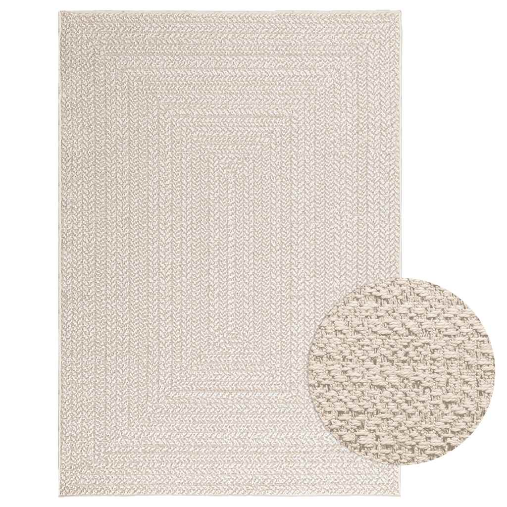 VidaXL Bodenteppich Zizur für drinnen und draußen, 120 x 170 cm, Jute-Optik