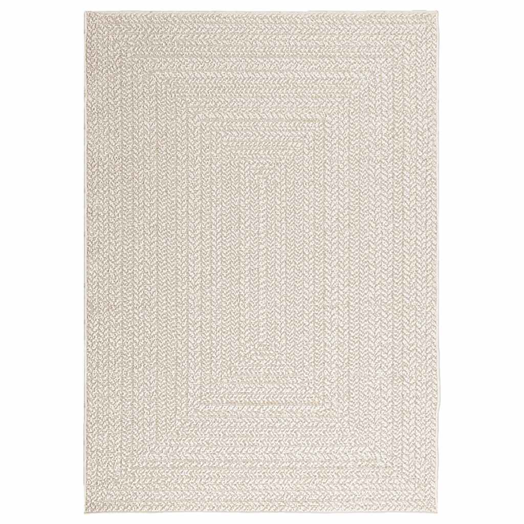 VidaXL Bodenteppich Zizur für drinnen und draußen, 120 x 170 cm, Jute-Optik