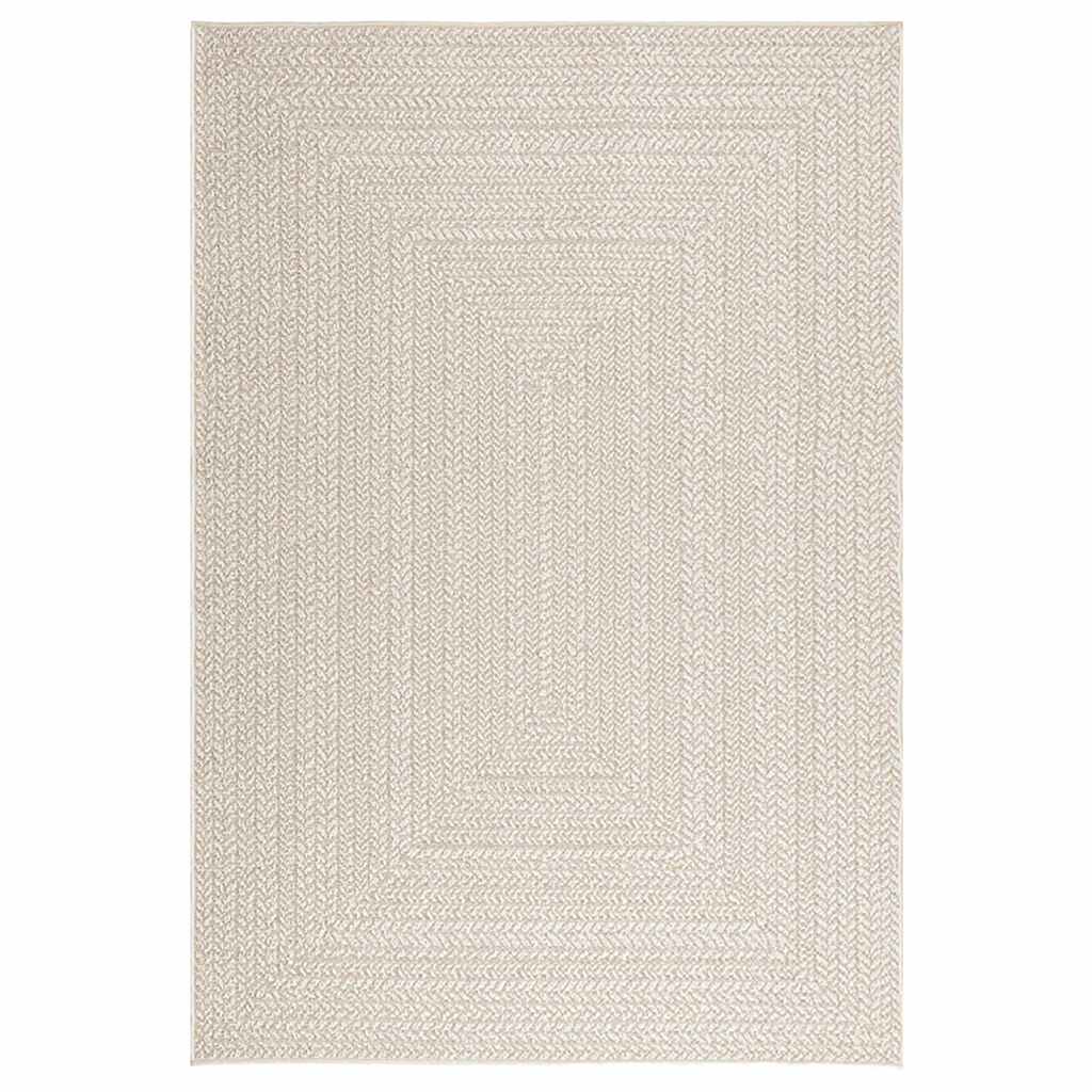 VidaXL Bodenteppich Zizur für drinnen und draußen, 140 x 200 cm, Jute-Optik