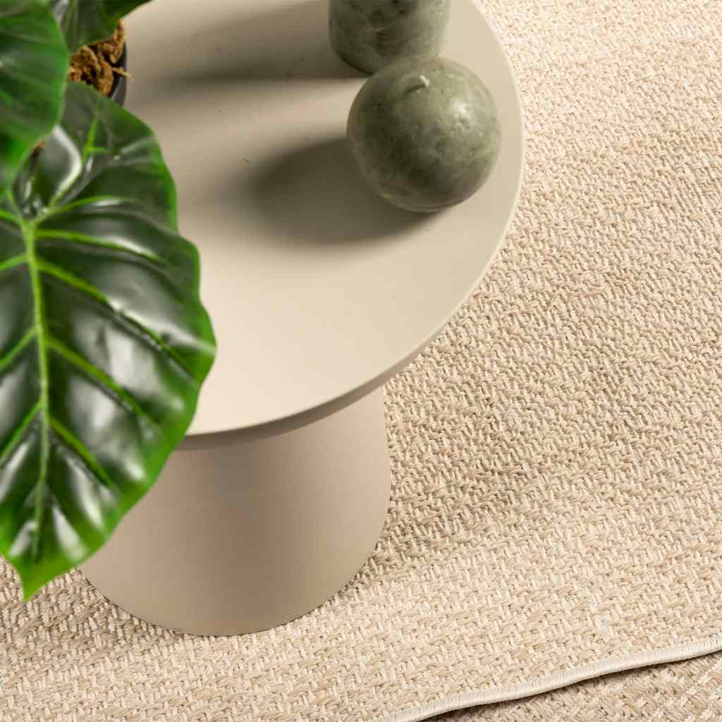 Vidaxl vloerkleed zizur beige binnen en buiten 140x200 cm jute look