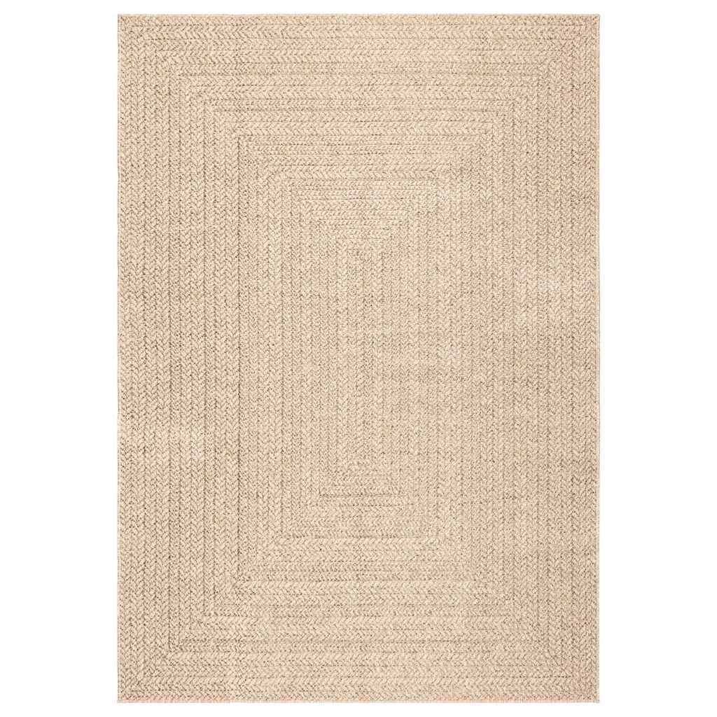 Vidaxl vloerkleed zizur beige binnen en buiten 200x290 cm jute look