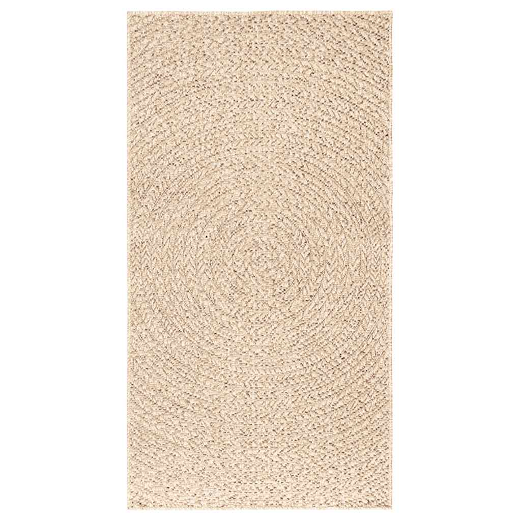 VidaXL Bodenteppich Zizur Beige für drinnen und draußen, 80 x 150 cm, Jute-Optik