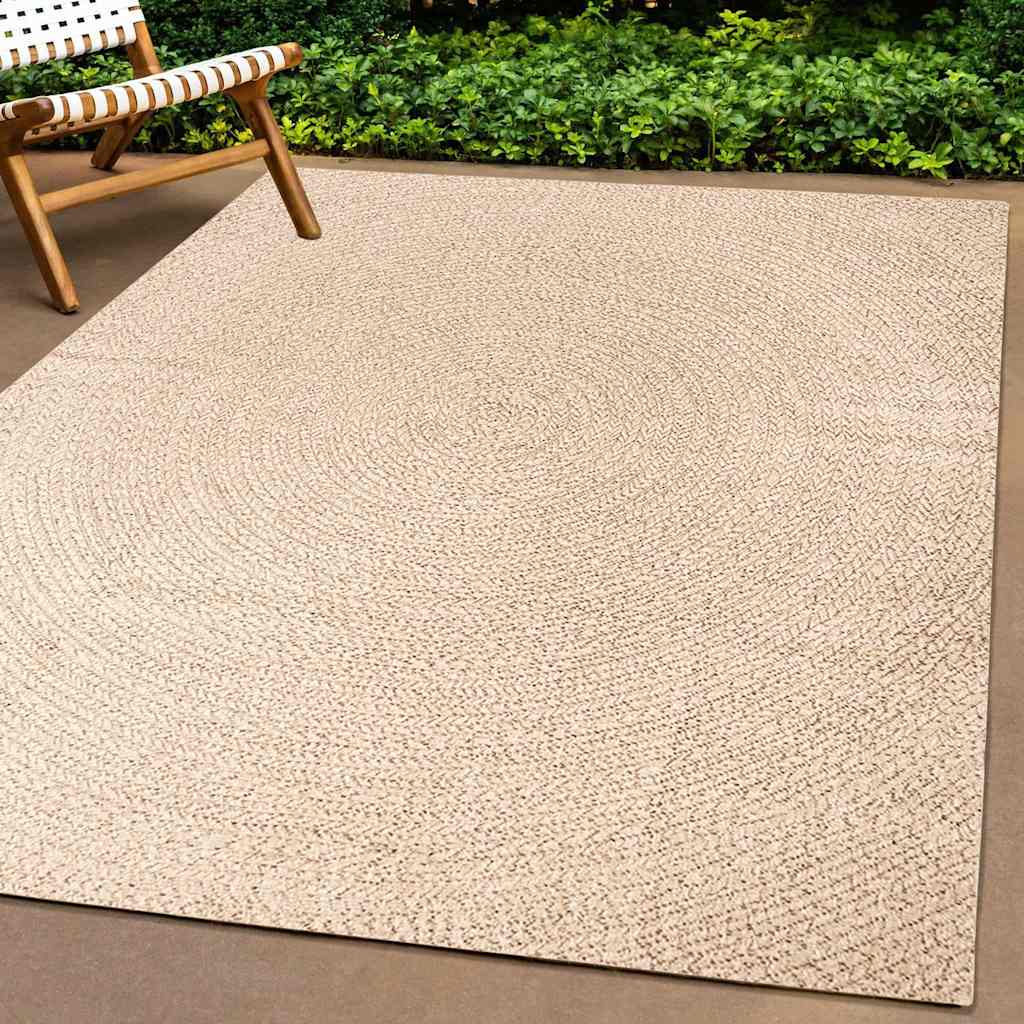 Vidaxl vloerkleed zizur beige binnen en buiten 200x290 cm jute look