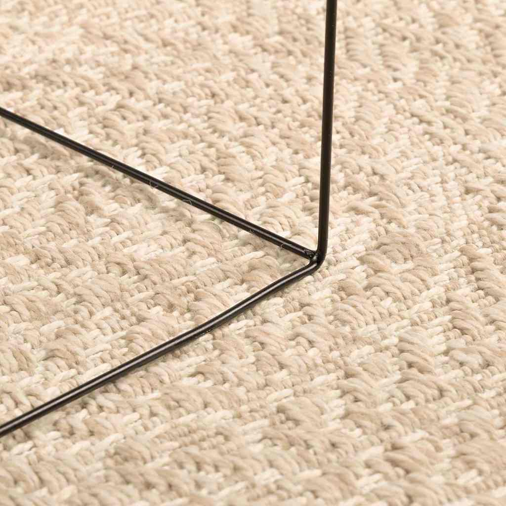 Vidaxl vloerkleed zizur beige binnen en buiten ø 90 cm jute look