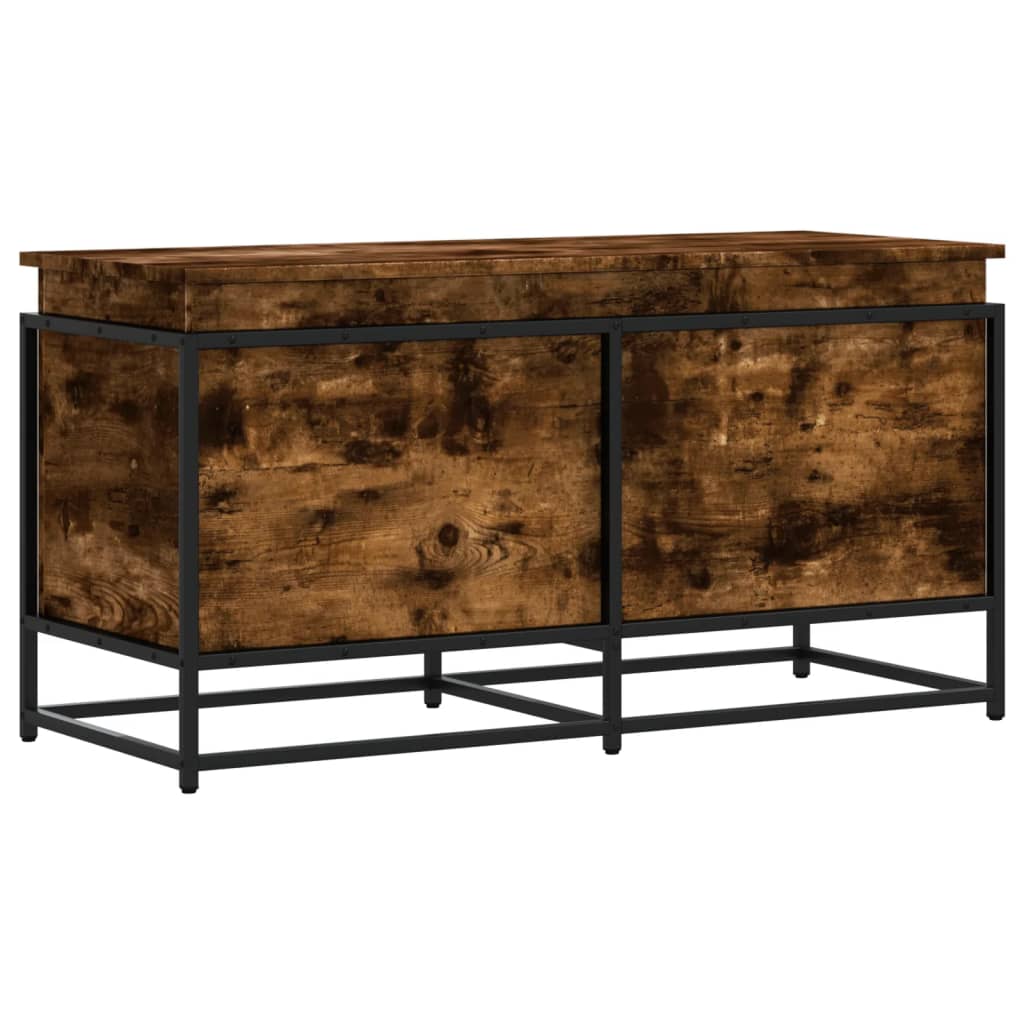 VIDAXL - Aufbewahrungsbox mit Deckel 100x40x51,5 cm Propertiertes Holzgeräuchchen -Eiche