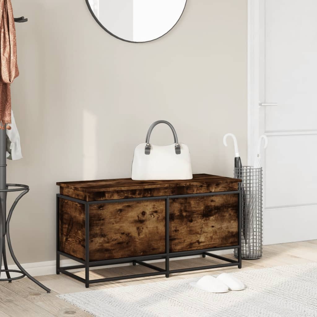 VIDAXL - Aufbewahrungsbox mit Deckel 100x40x51,5 cm Propertiertes Holzgeräuchchen -Eiche