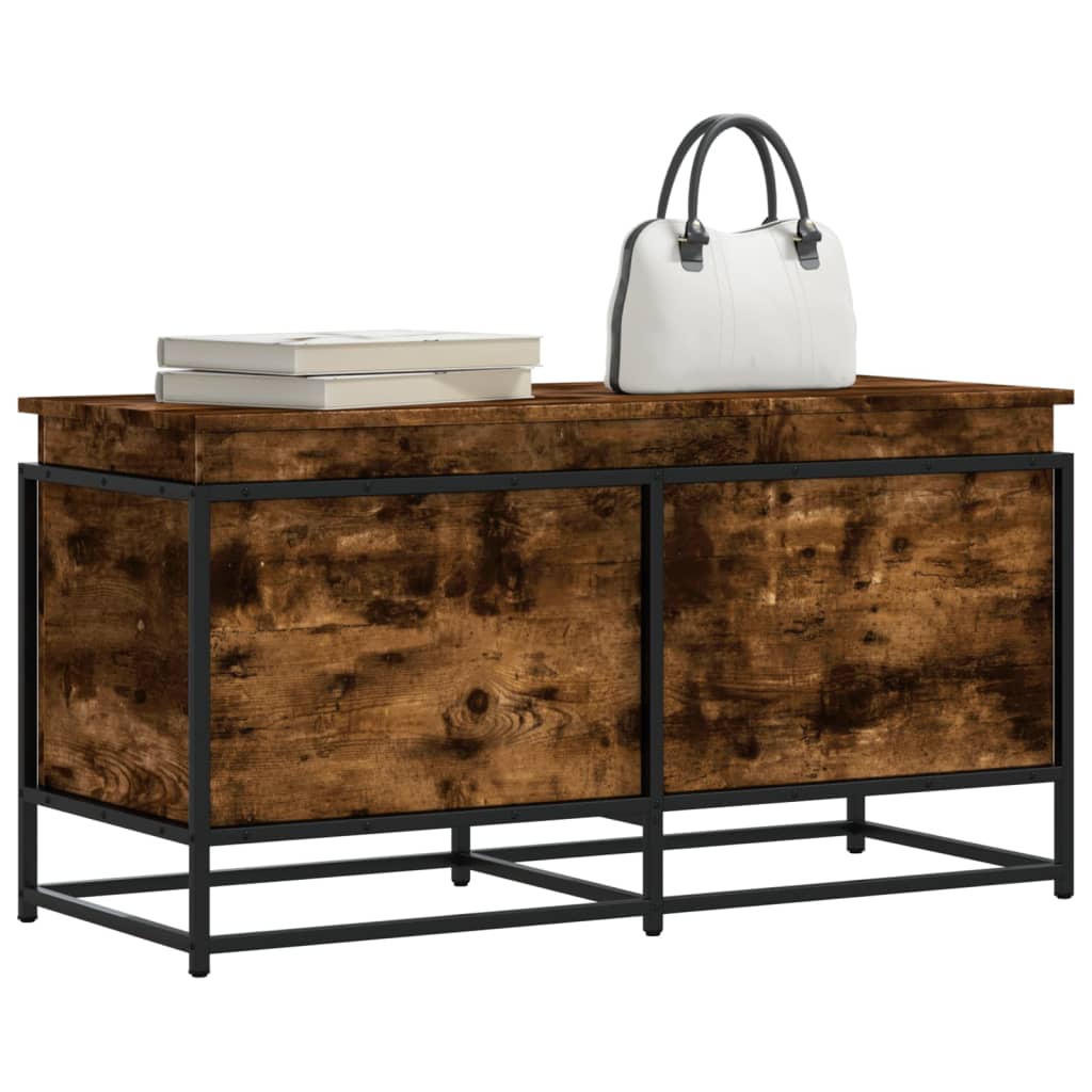 VIDAXL - Aufbewahrungsbox mit Deckel 100x40x51,5 cm Propertiertes Holzgeräuchchen -Eiche