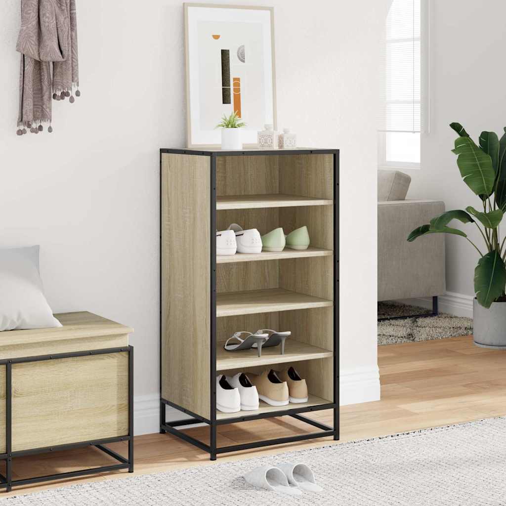 VIDAXL -Schuhregal 48x38x97,5 cm veredelt Holz Sonoma Eiche veredelt