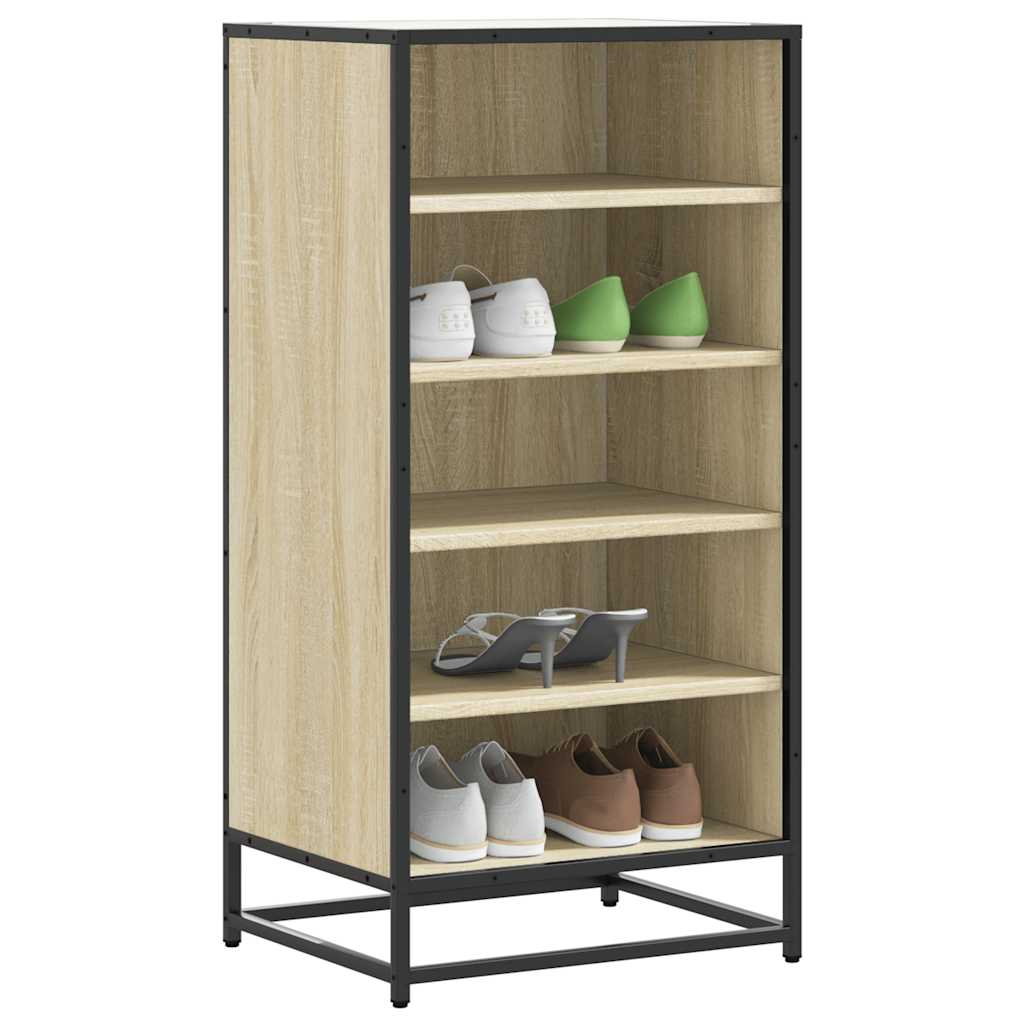 VIDAXL -Schuhregal 48x38x97,5 cm veredelt Holz Sonoma Eiche veredelt