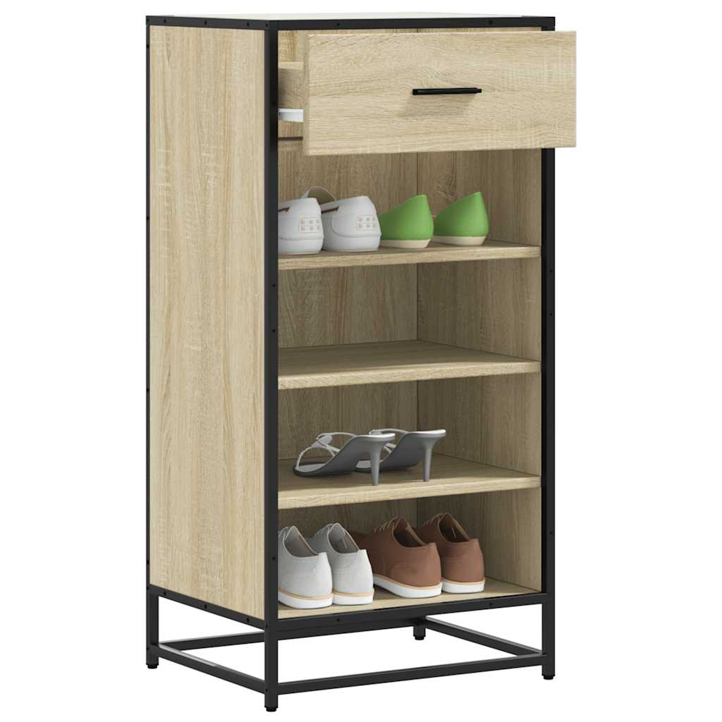 VIDAXL -Schuhregal 48x38x97,5 cm veredelt Holz Sonoma Eiche veredelt