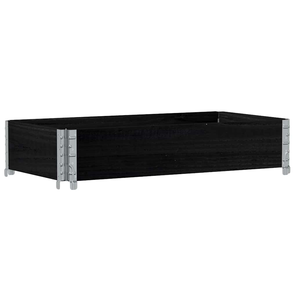 VidaXL Plantenbak 100x50 cm massief grenenhout zwart