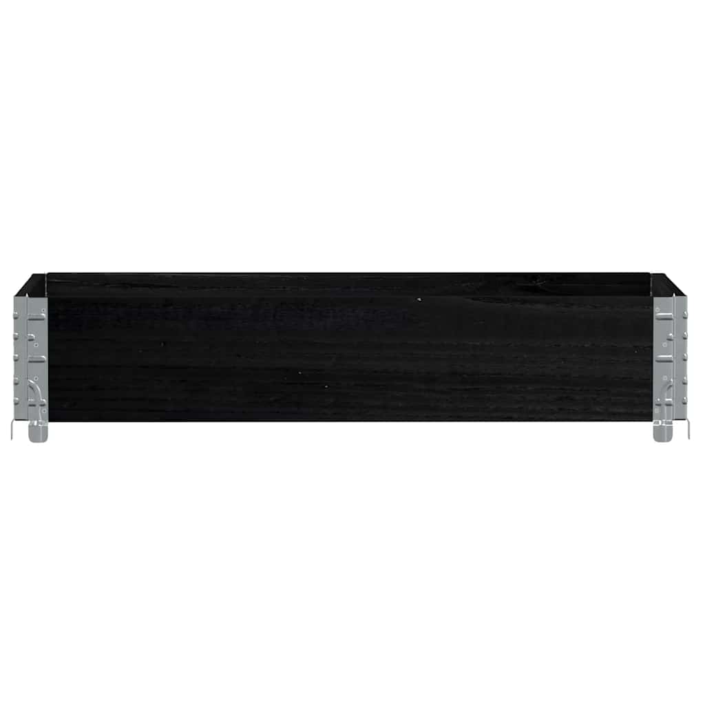 VidaXL Plantenbak 100x50 cm massief grenenhout zwart