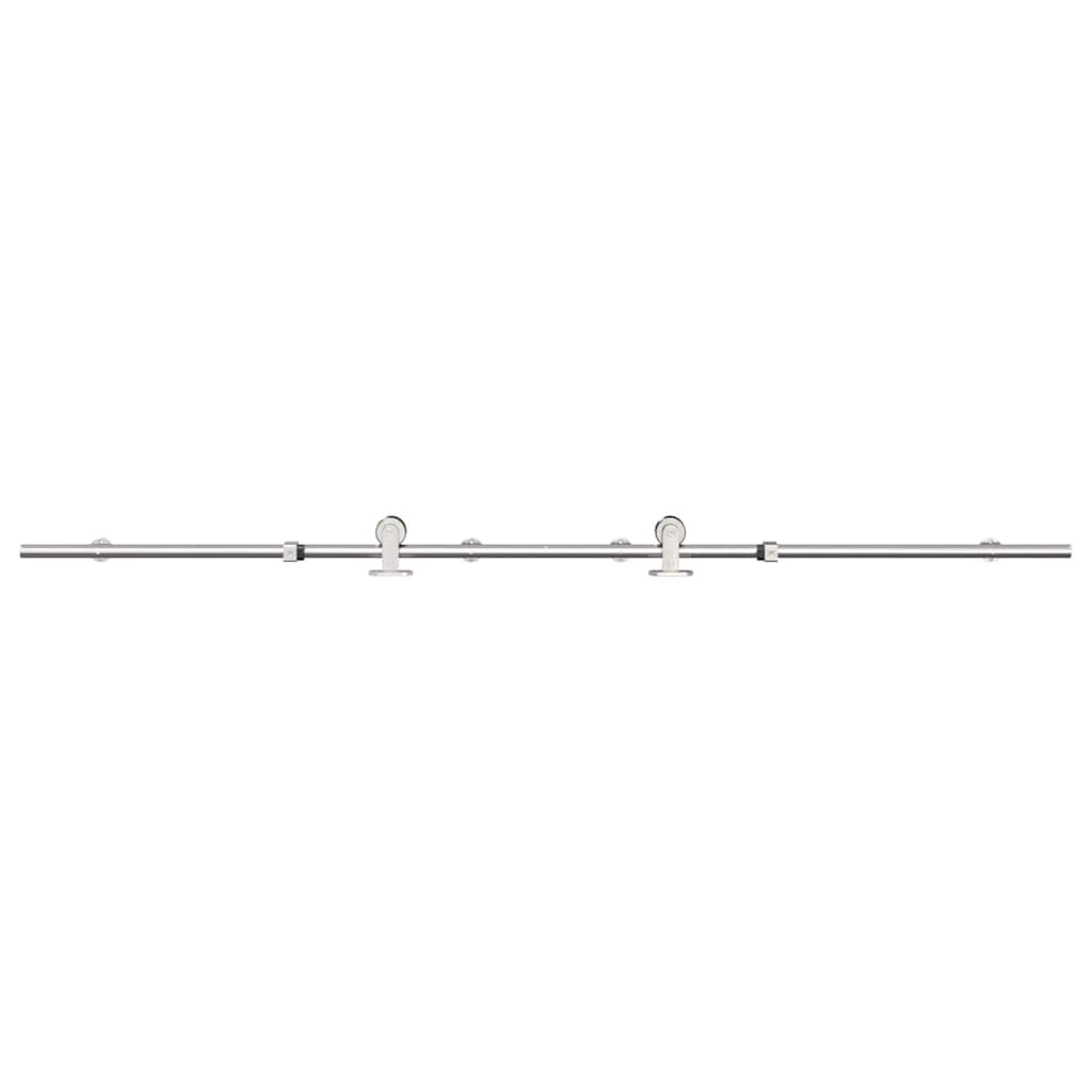 VidaXL Schiebetür-Ersatzteilset 183 cm Edelstahl Silber