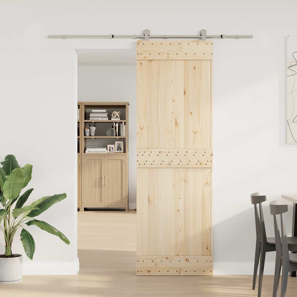 VidaXL Schiebetür-Ersatzteilset 183 cm Edelstahl Silber