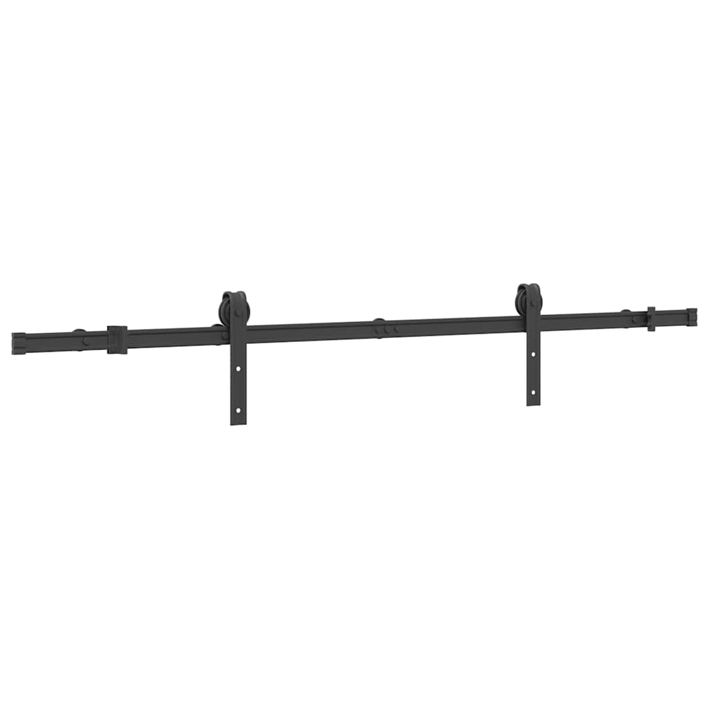VidaXL Box mit Teilen für Schiebetür 183 cm Stahl schwarz