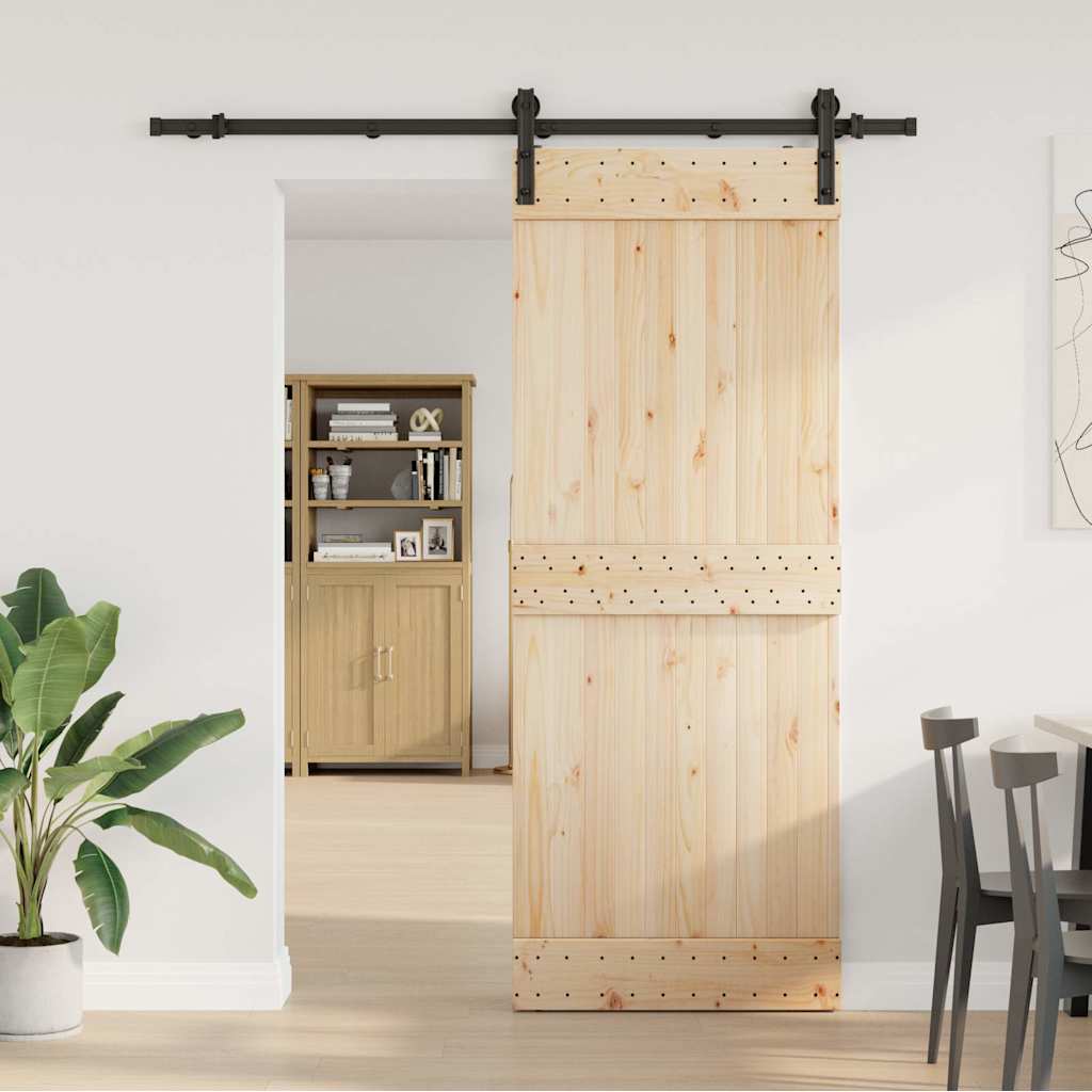 VidaXL Box mit Teilen für Schiebetür 183 cm Stahl schwarz