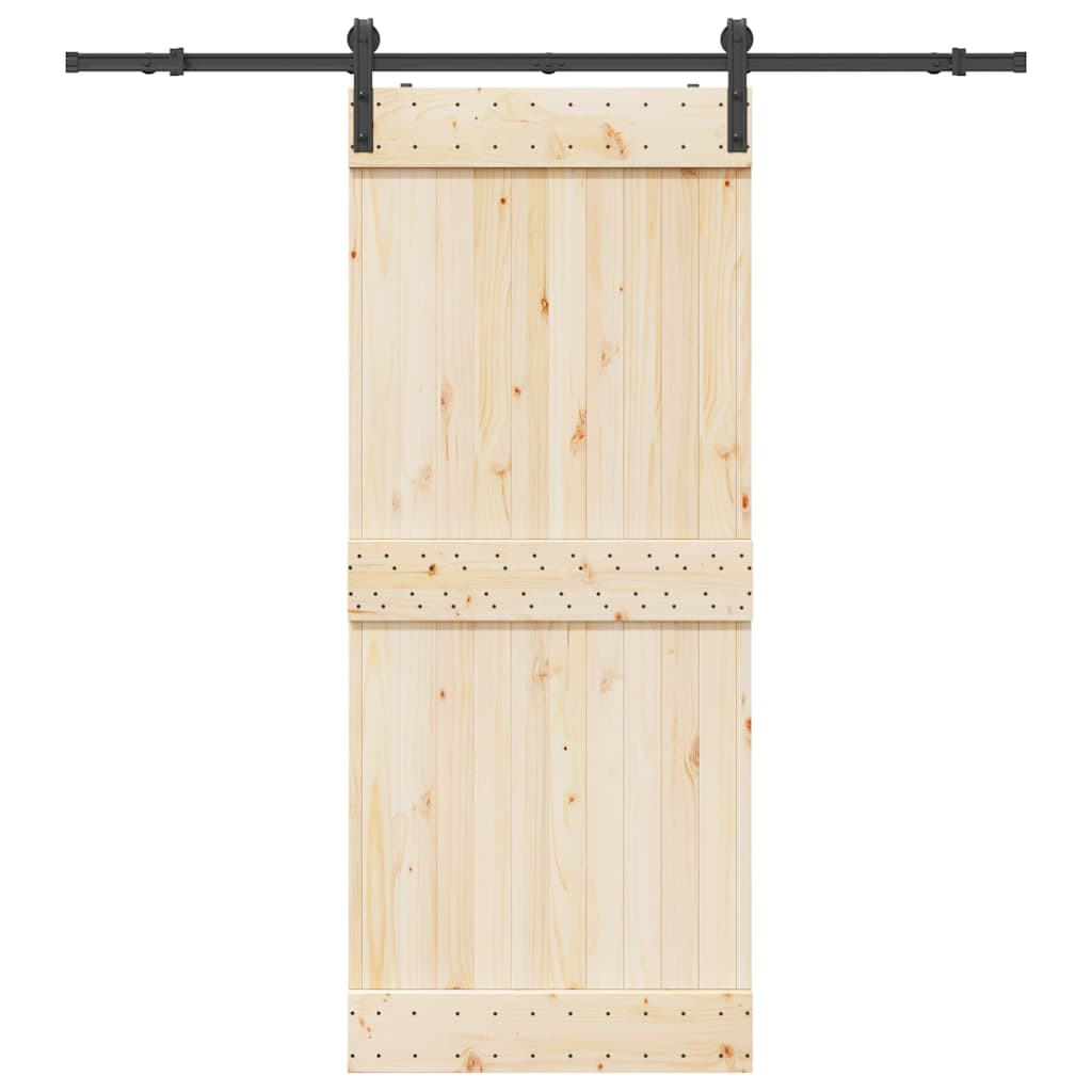 VidaXL Box mit Teilen für Schiebetür 183 cm Stahl schwarz