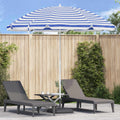 Vidaxl tuinparasol 263 x 263 x 272 cm 170t polyester blauw en wit