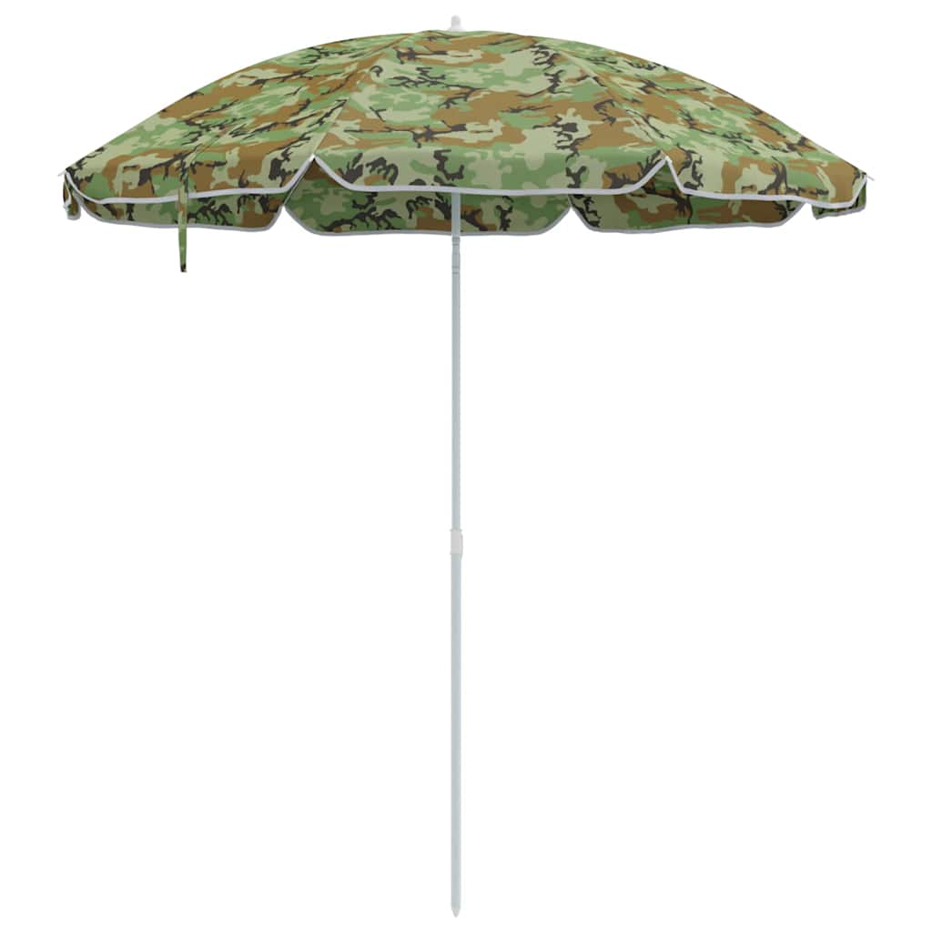 Vidaxl strandparasol camouflage 263 x 263 x 272 cm polyester en metaal
